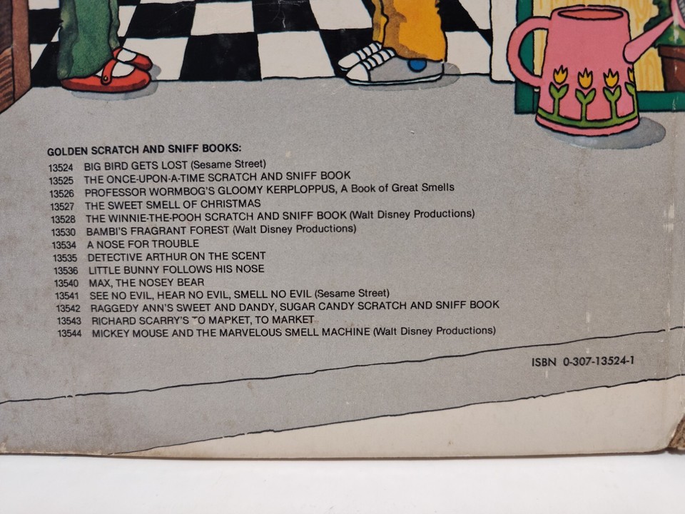 Big Bird Gets Lost, Kids Book Hardcover vintage 1979 Scratch N Sniff eBay