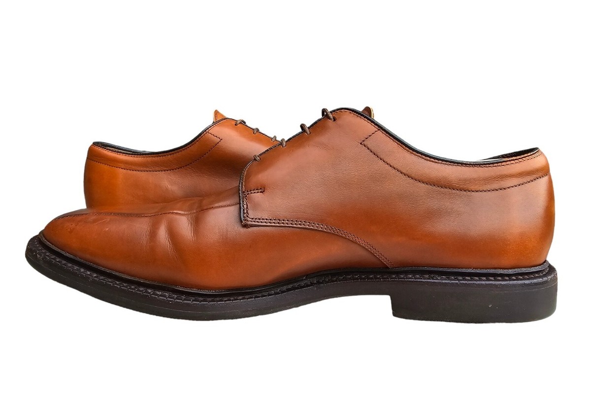 ALLEN EDMONDS Warren Mens Sz 12 D Cognac Leather Bicycle Toe Derby/Oxfords  2242