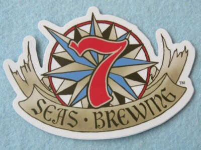 Beer STICKER ~ 7 (Seven) SEAS Brewing Co ~ Tacoma & Gig Harbor, WASHINGTON