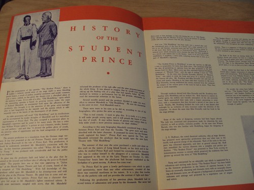 VTG 1940's SOUVENIR Program~"The STUDENT PRINCE"~Broadway/NYC~ - Imagen 3 de 9