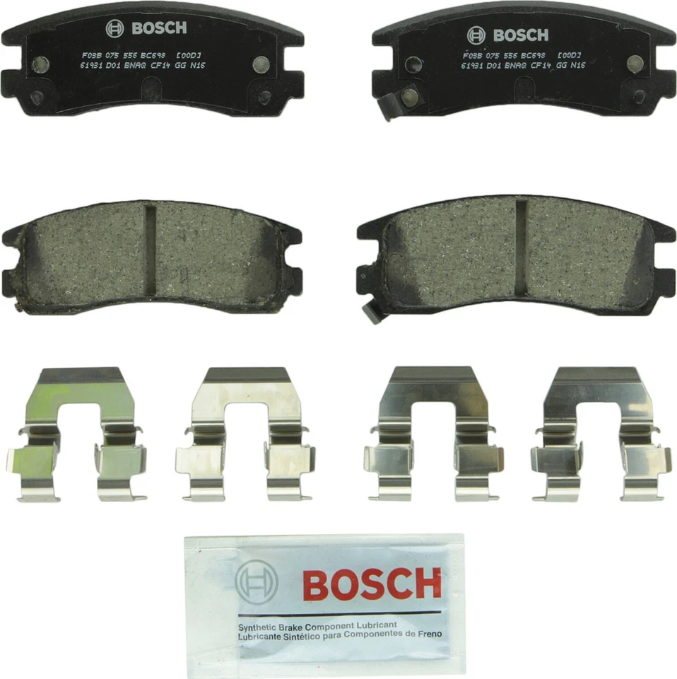 Pastilhas de freio traseiras de cerâmica para 1999-2002 Pontiac Montana Bosch QuietCast 2000 2001 - Imagem 4 de 4