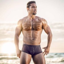 Sexy Herren Pants Netz Unterwäsche transparent Boxer Shorts Erotik Dessous "Bedi