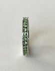 Channel Light Green Crystal 3MM Eternity Stackable Bronzo Lusso Band Ring 9.25 — photo 2