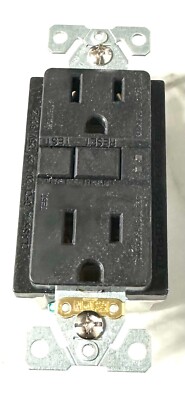 Eaton SGF15BK 15A-125V AC GFCI Self-Test Receptacle Black Home/RV