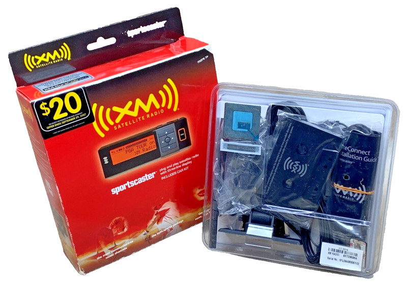 Sportscaster XM Satellite Radio with Car Kit - mod. RVK101A, NEW Never Activated