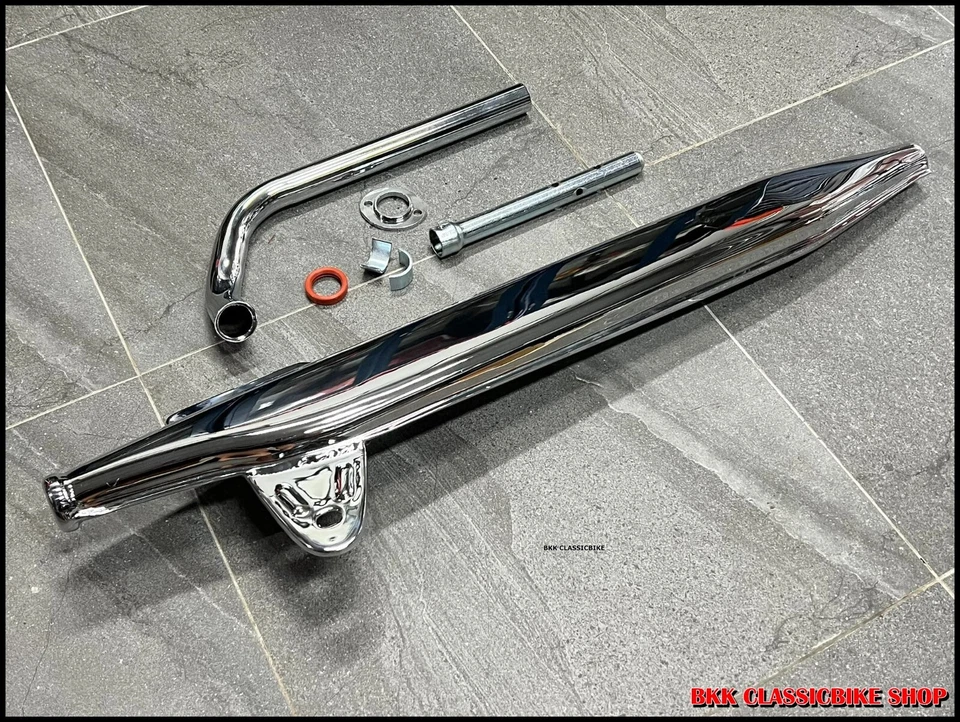HONDA C100 C102 CA102 C105 CD105 EXHAUST 管子和消声器,增压器套装 — 第 2/4 张图片