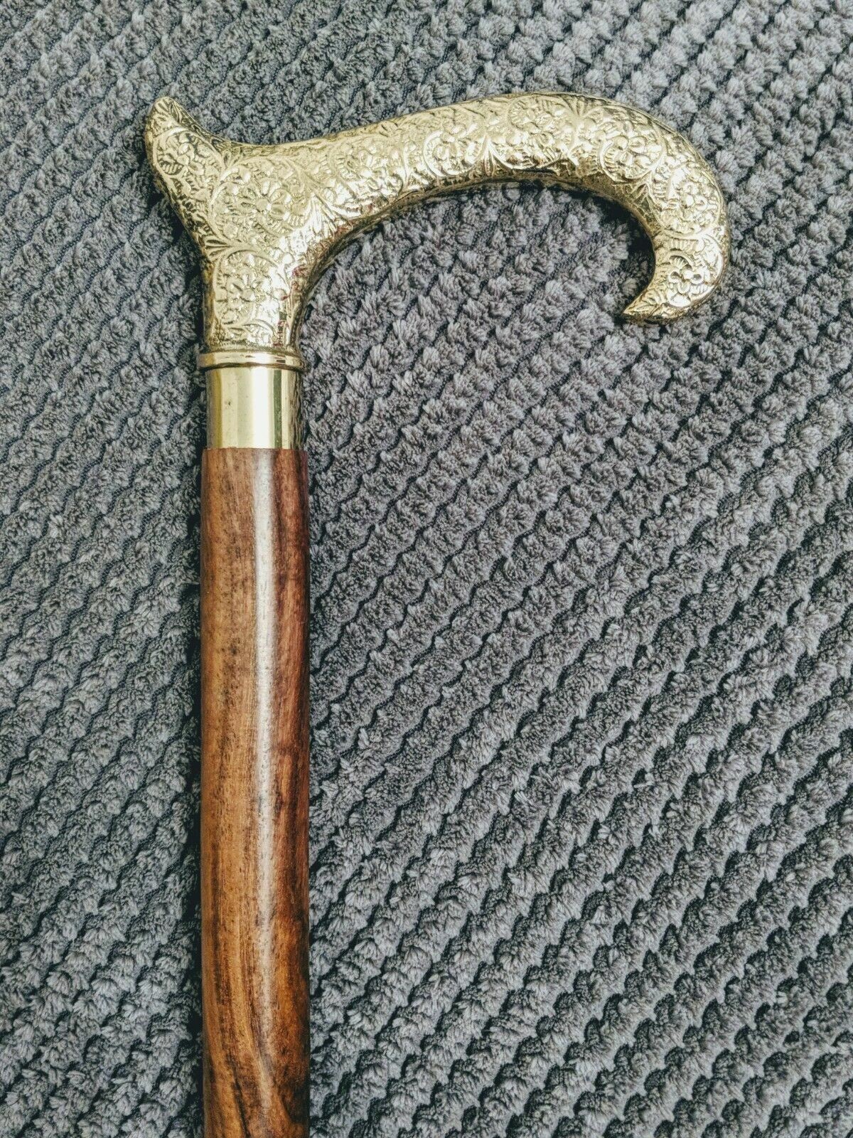 Derby Walking Stick Solid Brass Handle Foldebel C… - image 3