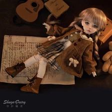 1/6 BJD Doll SD Full Set/Bare Face Make Up Outfits Resin Handmade Toys XMAS GIFT