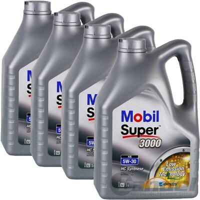 20L MOBIL Super 3000 XE 5W30 MOTORÖL für VW 50500 50501 MB 229.31/51/52 dexos-2