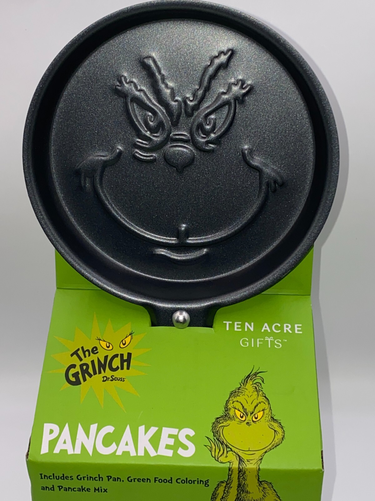THE GRINCH MINI PANCAKE PANS & MIX PAN Dr. Seuss 4.75" Round TEN