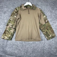 IdoGear Men Sweatshirt Small  Beige Camo Military Tactical Ripstop 1/4 Zip Cargo