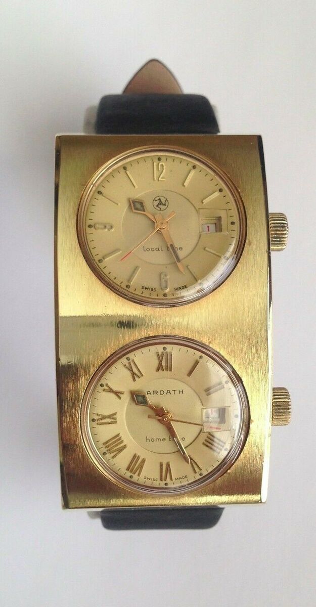 Vintage Swiss 17 Jewels Automatic ARDATH Watch Dual Dial Vintage Swiss 17 Jewels Automatic ARDATH Watch Dual Dial