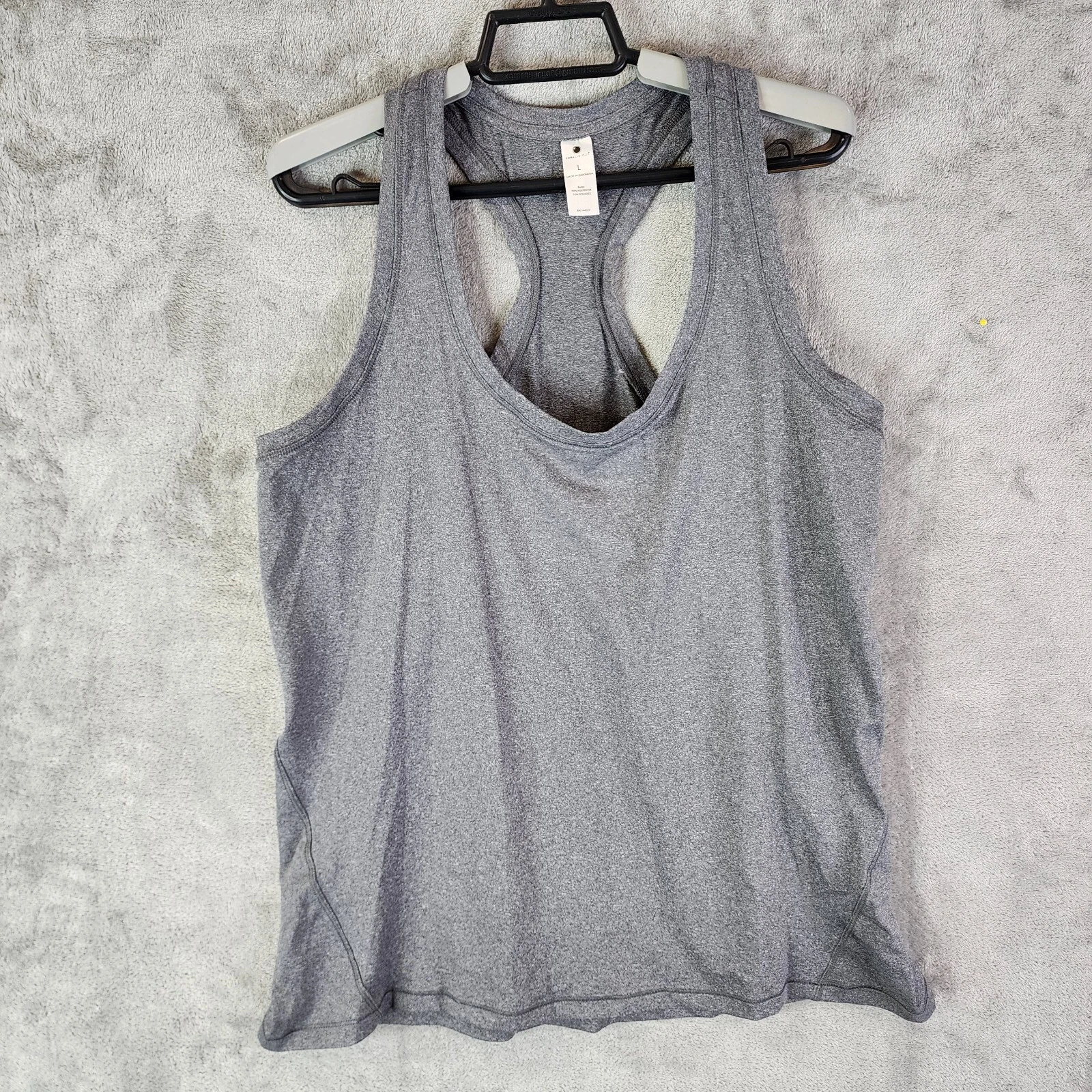 yogalicious racer open back yoga workout gym shirt tank-top