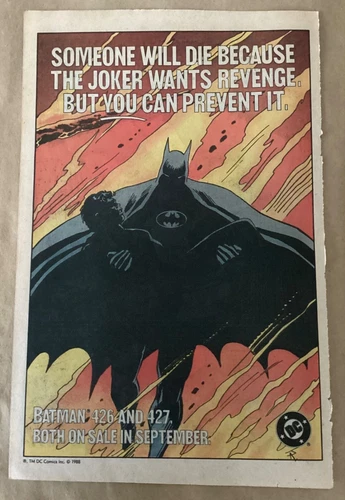 Batman 1988 comic book print ad vintage promo art Death in the Family Robin