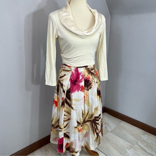 NWT | Talbots | Floral A-Line | Midi Skirt | Colorful Summer | Swing | Flowy - Picture 8 of 8