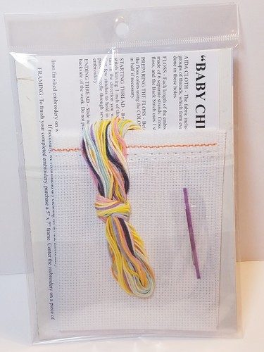 Kit de punto de cruz contado Janlynn nuestro bebé niña niño 5 x 7 - Imagen 2 de 2