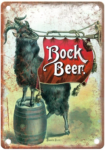 Bock Beer, 1894 Vintage Liquor Poster Retro Look Reproduction Metal Sign E573