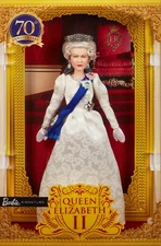 QUEEN ELIZABETH "QUEEN AS A BARBIE DOLL" PHOTO FRIDGE MAGNET 5" X 3.25"