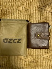 Mens Wallet with Zipper Genuine Leather Bifold Purse for Men ID Window and Zi...