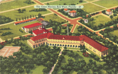 Casa Marina Hotel Postcard Key West Florida 1939