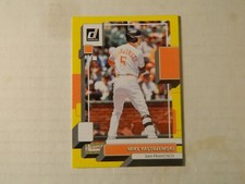 2022 Donruss Yellow Parallel Short Print Card of Mike Yastrzemski  - Giants