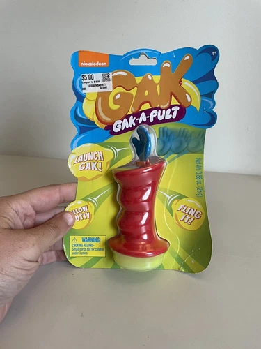 RARE Nickelodeon Gak "Gak-A-Pult" Toy, Yellow - NSI, 2018 - Sealed