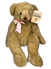 Dakin Breast Cancer Teddy Bear Plush Stuffed Animal w/ Pin 13" Tan Pink Ribbon