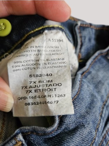 * LEE X-Treme Comfort Denim Jeans Boys Size 7X Slim Adjustable Waist - Picture 2 of 5