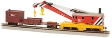 Bachmann ~ HO Scale ~ Canadian National ~ 250-Ton Steam Crane & Boom Tender 1604