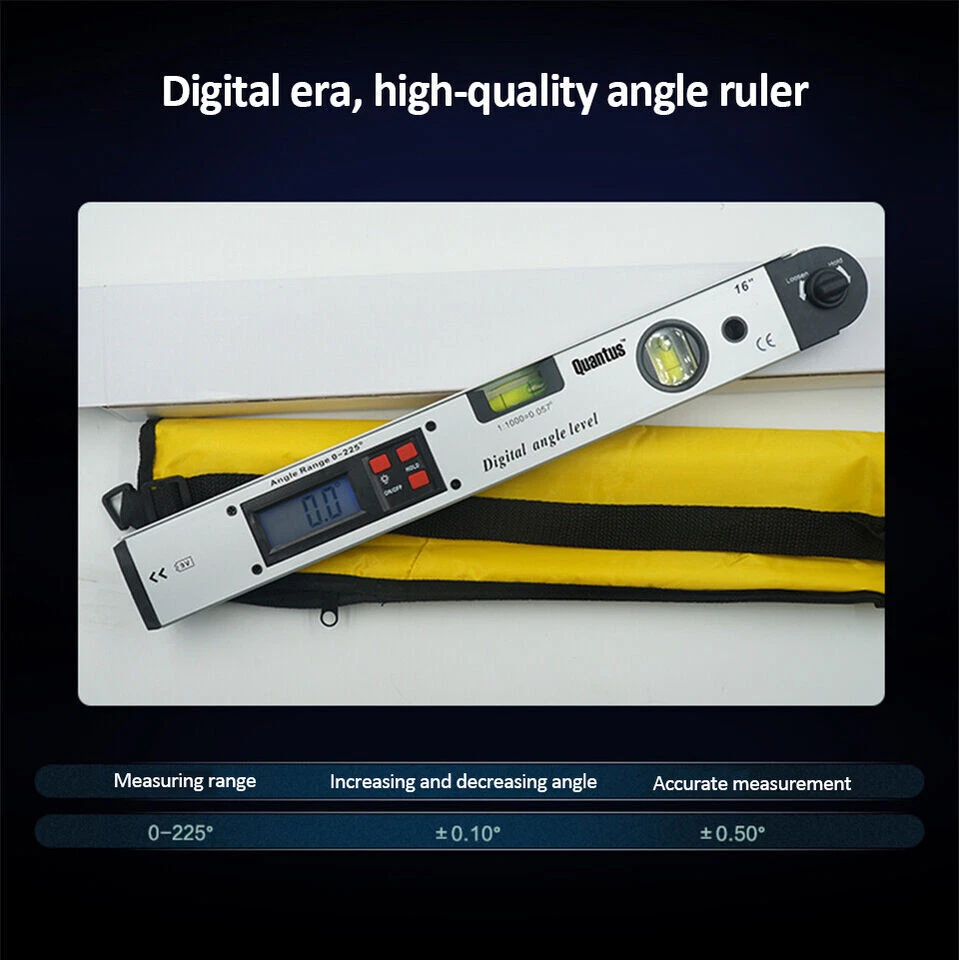 Digital Angle Finder Ruler Protractor Spirit Level Meter Measuring Scale Tool - image 3 of 4