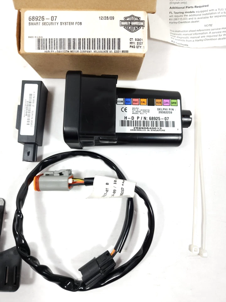 Sistema de segurança inteligente Harley Davidson VSRC 07-17, 07-11 Dyna e Softail 68207-07 - Imagem 3 de 4