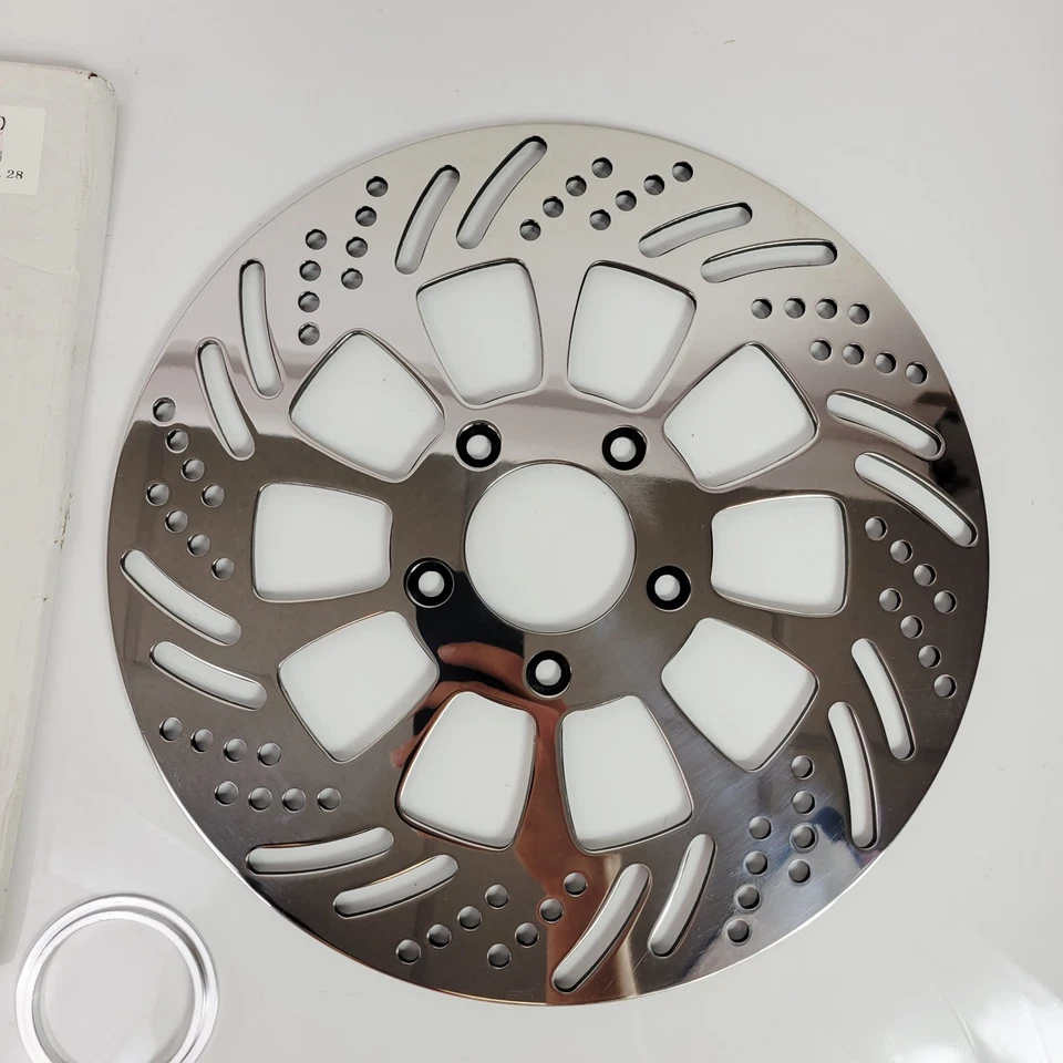 Hawg Halter Polished Rotor -Front/Left - 11.5" For Harley Softail Dyna Sportster - Image 2 of 4