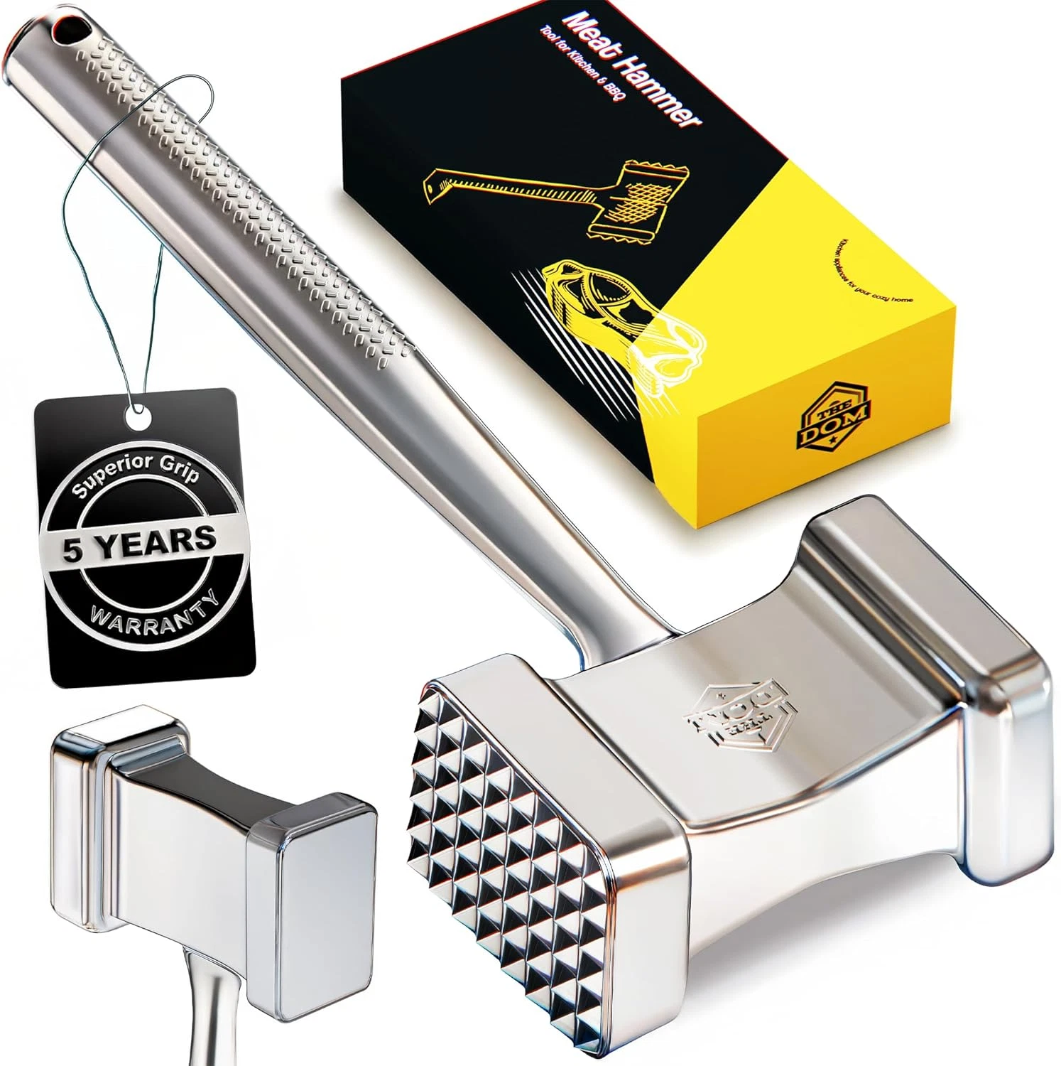 Stainless Steel Meat Mallet Hammer Tenderizer, Textured Grip Meat Mallet Tenderi
Opens in a new wind