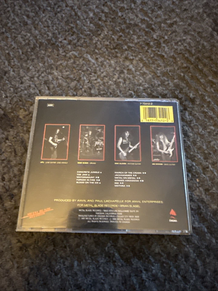 ANVIL - PAST AND PRESENT LIVE IN CONCERT CD 1989 Blade Records Foto 2 de 4