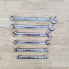 Vintage Craftsman Combination Wrench Sae Lot Of 6 Made In Usa -v- 12 Point