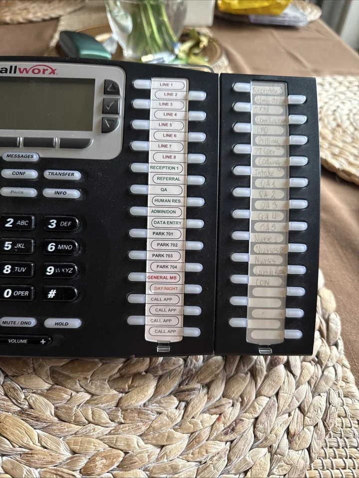 Allworx 9224 IP Phone With Power Cord/ Handset/ Stand  (used) - Image 4 of 4