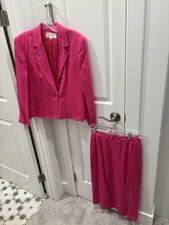 Christian Dior The Suit Vintage Women  s Size 8 Pink Jacket And Skirt Barbie