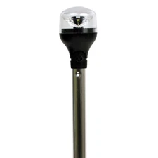 Attwood LightArmor Plug-In All-Around Light - 20" Aluminum Pole - Black Horizont
