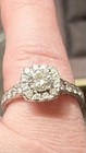 Kay Jewelers Neil Lane 14k White Gold Diamond Halo Sapphire Ring Set 6 — photo 4