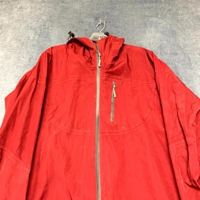 Stoic Windbreaker Jacket Mens Large Red Lined Hooded Shell Outdoor
