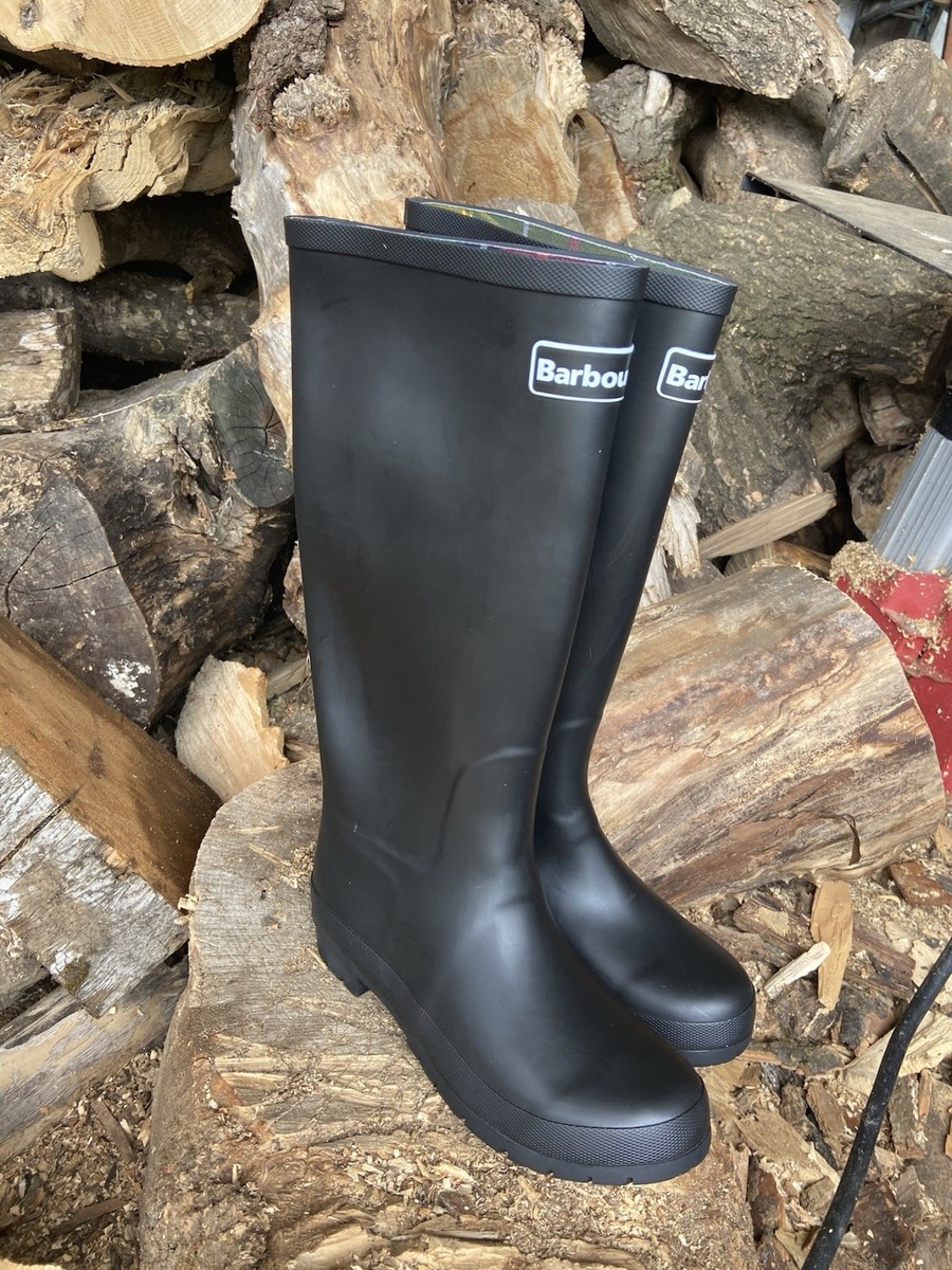 Barbour Stylish Black Women's Wellington Boots Size UK