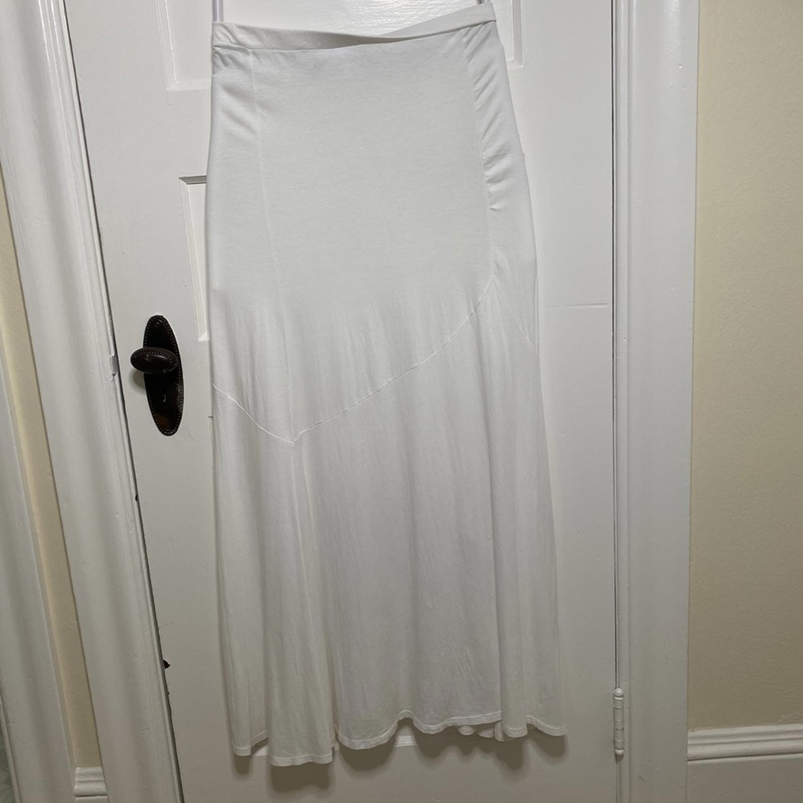 Indigenous White Maxi Skirt Womens Large Organic Cotton Balletcore Coastal Chic