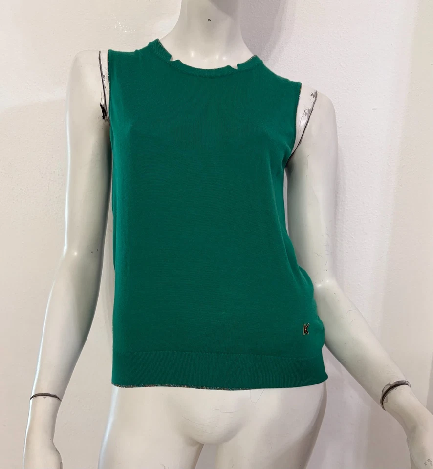 KENZO Maglia gilet verde Tg M - Imagen 2 de 4