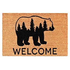 104672436 Bear Country Doormat, 24" x 36", Natural/Black