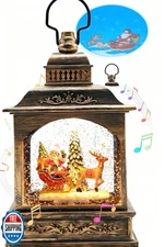 Christmas Snow Globes Lantern Water Swirling Glitter,with Santa Claus Project
