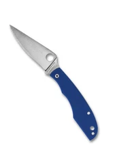 Spyderco Grasshopper Slipjoint Knife C138GBLP Satin Plain Edge 12c27 Blade Blue