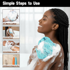 African Net Sponge Authentic 2 Pieces Gentle Exfoliating Body Scrubber Bath Spon