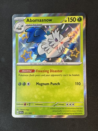 Abomasnow 101/091 SV: Paldean Fates Holo Pokemon