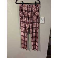 Lucky Brand Plaid Pink / Purple Pajama Bottoms sz S