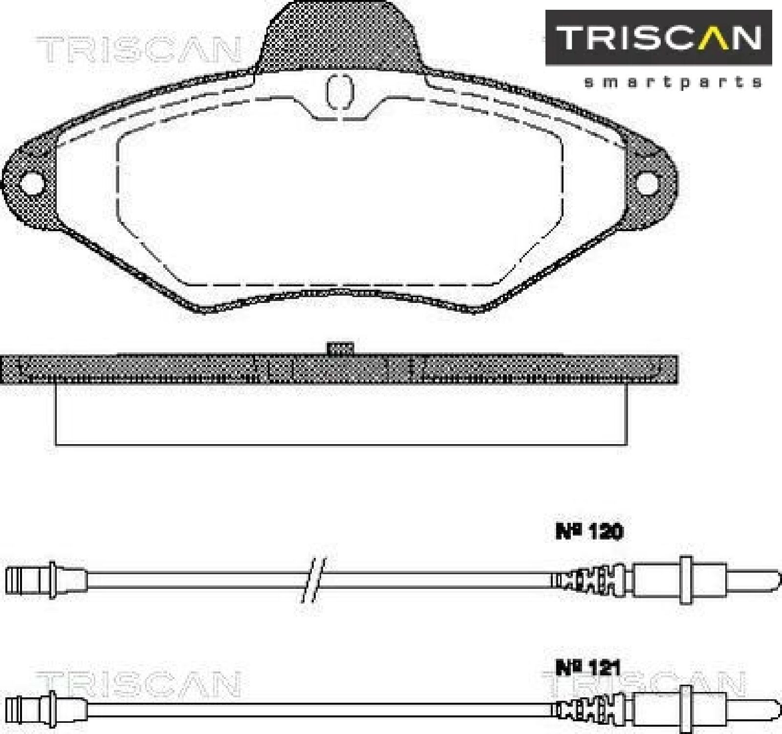 Triscan Bremsbelagsatz, Scheibenbremse [Hersteller-Nr. 811038156] für Citroën - Bild 3